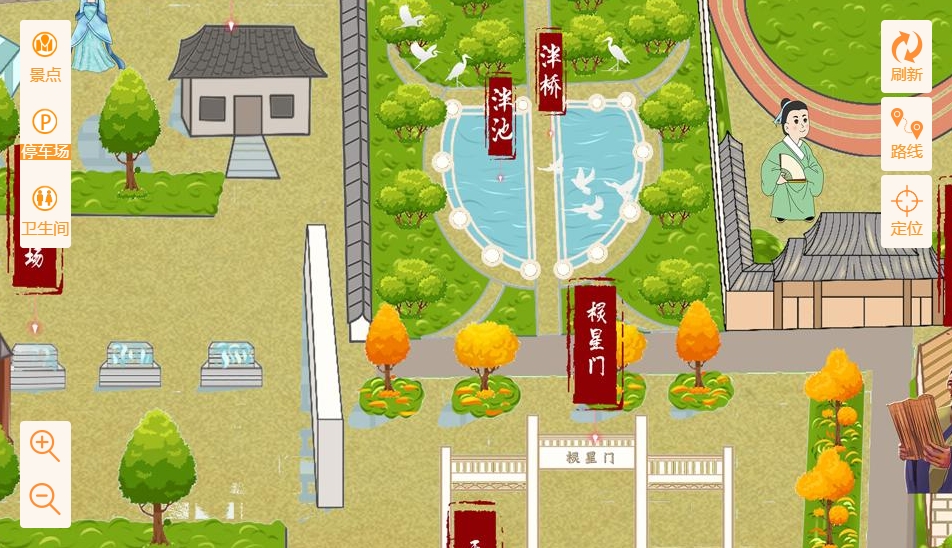 沙湖原种场手绘地图景区语音讲解导览系统：智慧景区建设的基石